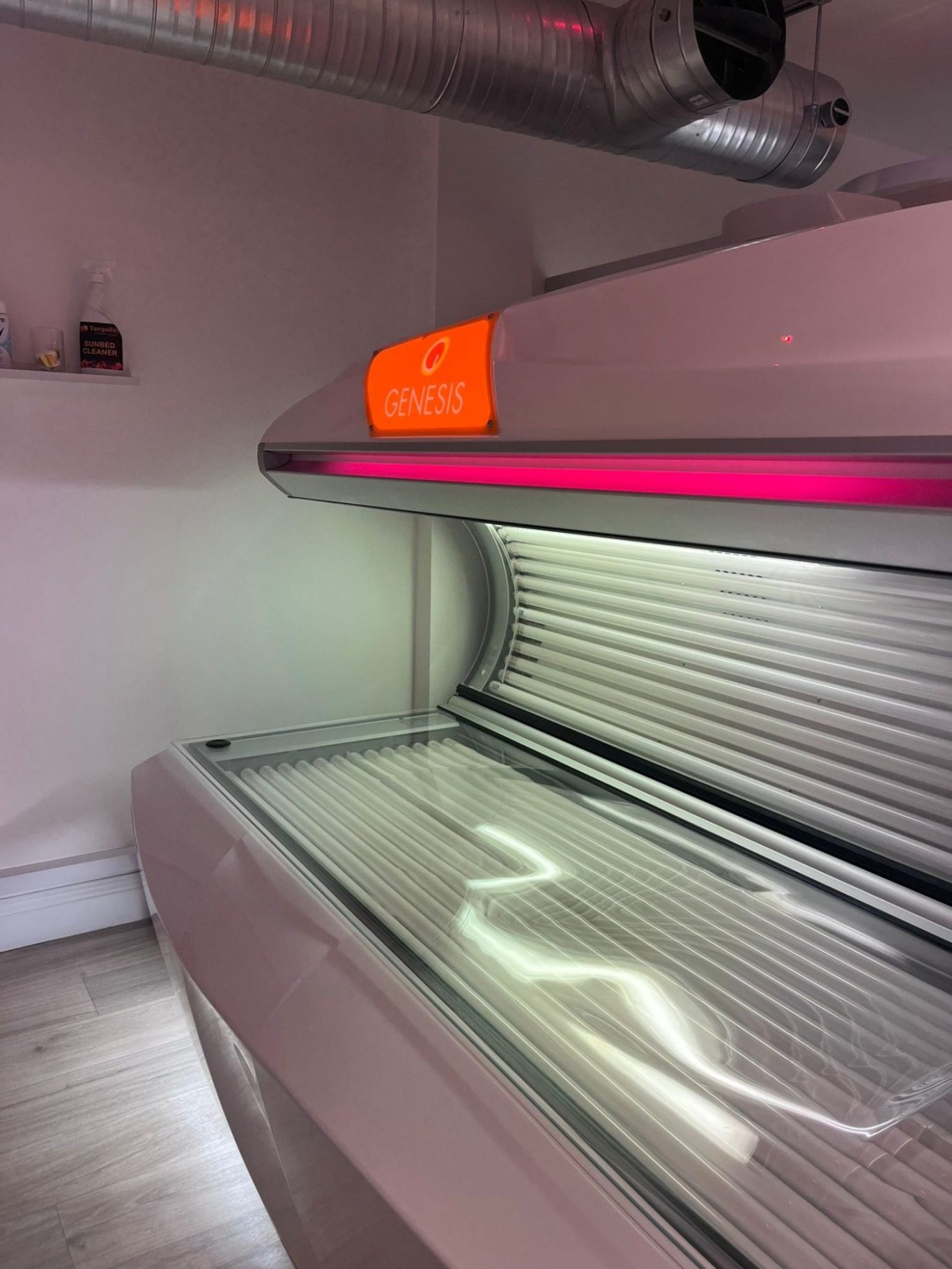 Latest sunbeds for all over tanning Private cubicles with lie down or stand up sunbeds Ergoline and Luxura Jewel EQ45